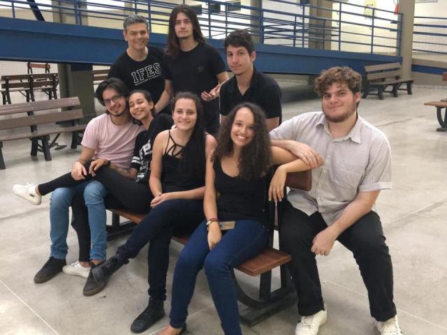 Alunos que apresentaram o momento cultural