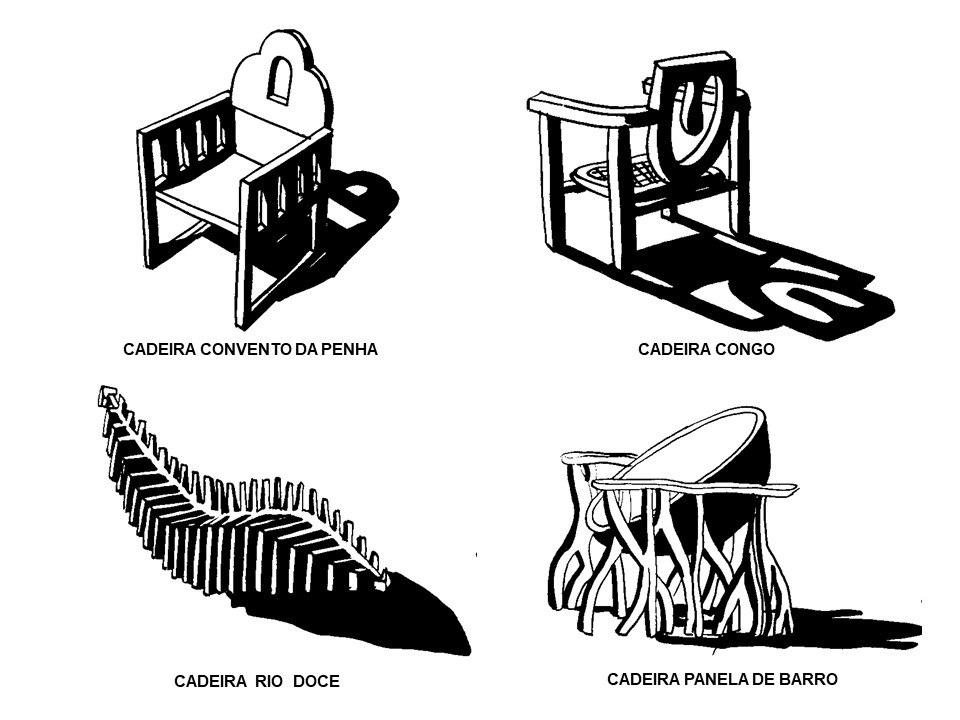 Coleção de cadeiras patenteadas
