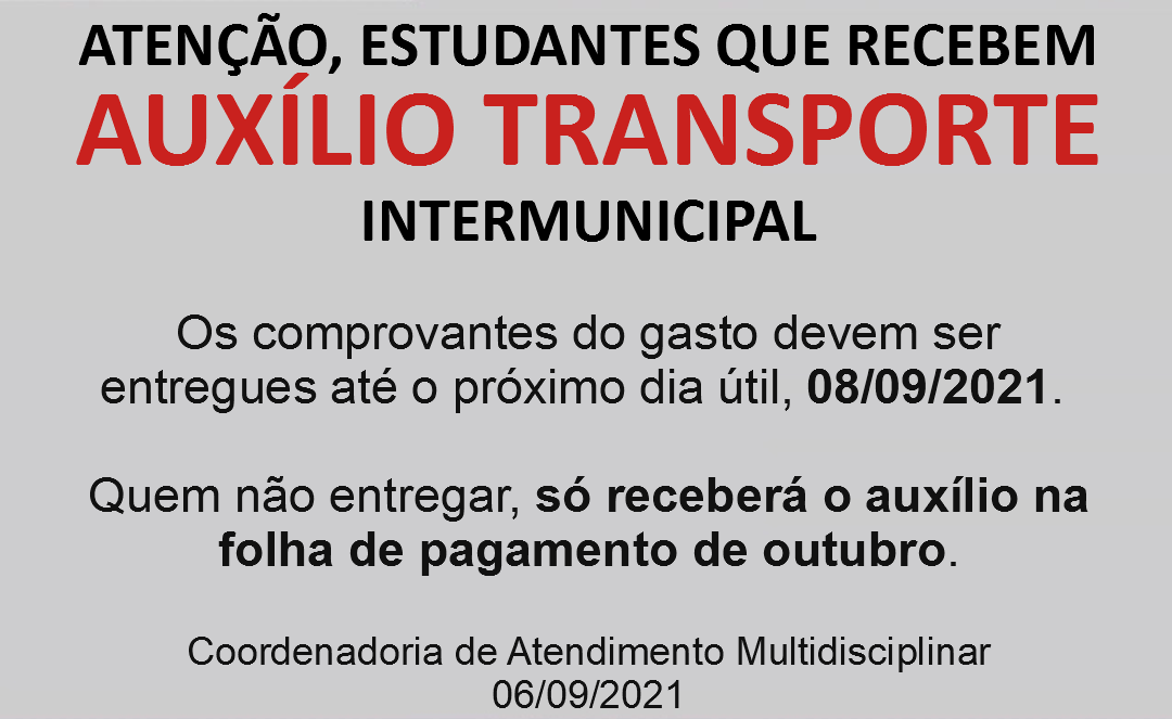 Informe sobre auxílios estudantis
